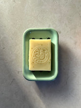 Load image into Gallery viewer, Enamel Soap Dish & Botanical Soap Gift Set