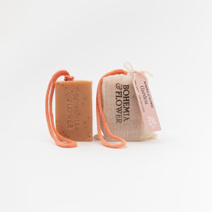 Garden Soap on a Rope – Gentle Floral & Poppy Seed Exfoliating Shower Bar