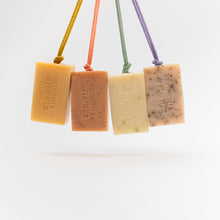 Load image into Gallery viewer, Garden Soap on a Rope – Gentle Floral &amp; Poppy Seed Exfoliating Shower Bar

