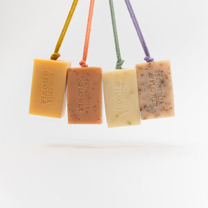 Garden Soap on a Rope – Gentle Floral & Poppy Seed Exfoliating Shower Bar