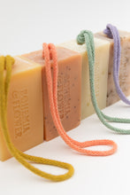 Load image into Gallery viewer, Garden Soap on a Rope – Gentle Floral &amp; Poppy Seed Exfoliating Shower Bar
