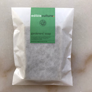 Gardeners’ Soap - exfoliating geranium & nettle - Bohemia & Flower X Edible Culture