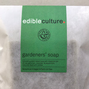 Gardeners’ Soap - exfoliating geranium & nettle - Bohemia & Flower X Edible Culture
